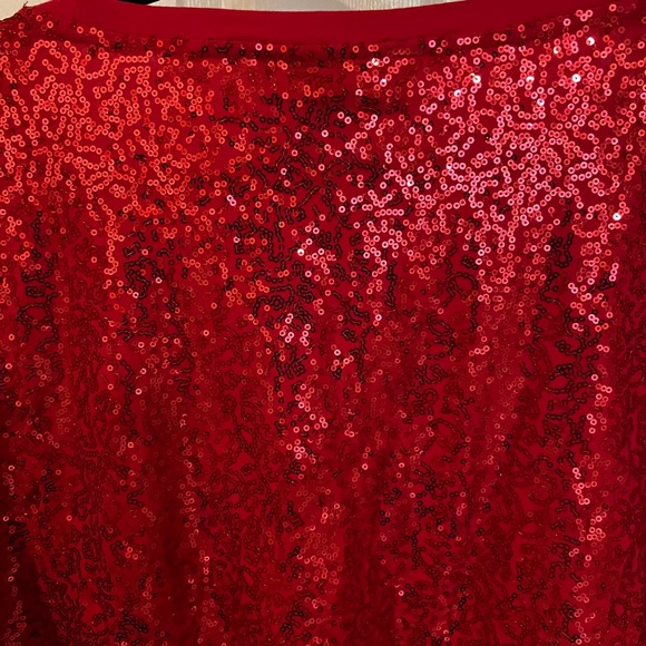 NWT DKNY Red Sequin Top - Picture 5 of 10
